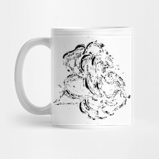 Rose flower, summer plant. Hand drawn illustration sketch Mug